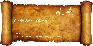 Andrási Ákos névjegykártya