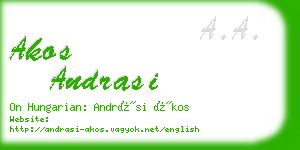 akos andrasi business card